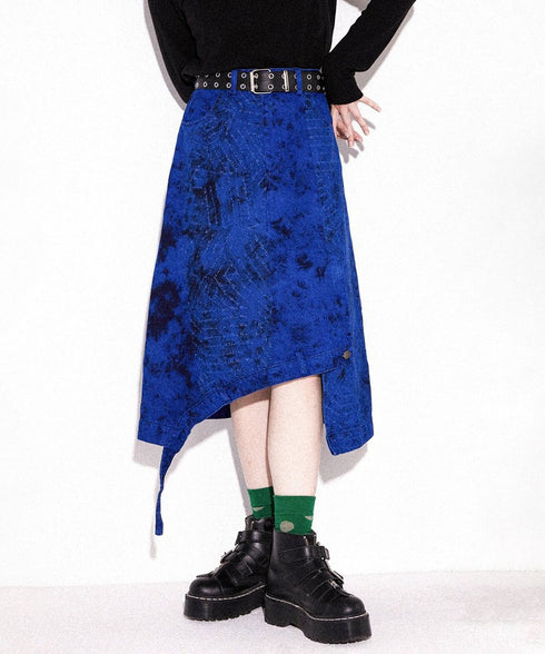 Asymmetric Stitch Dyed Skirt